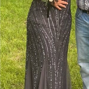 Dark purples Beaded Prom Dress
